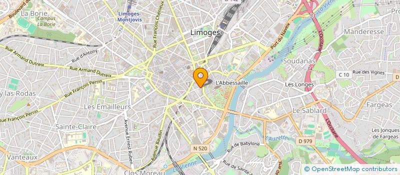 localisation de l'entreprise CENTRE DENTAIRE DU LIMOUSIN à LIMOGES
