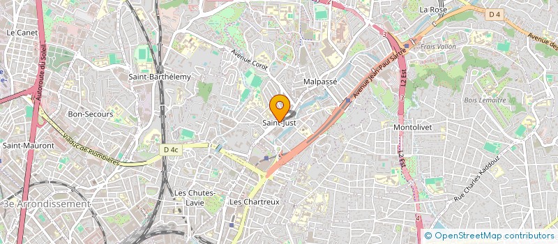 localisation de l'entreprise CENTRE DENTAIRE SAINT JUST à MARSEILLE