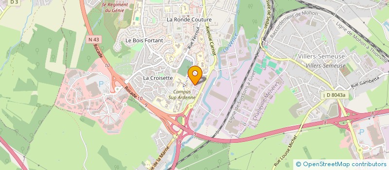 localisation de l'entreprise CENTRE DEPARTEMENTAL DE GESTION DE LA FONCTION PUBLIQUE TERRITORIALE  CHARLEVILLE-MEZIERES