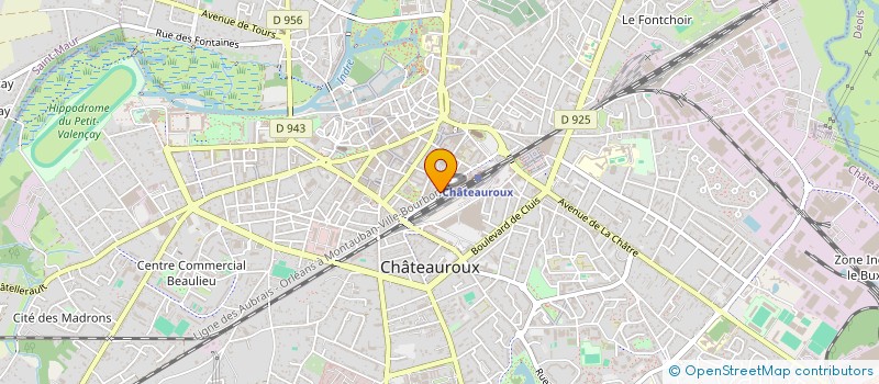localisation de l'entreprise CENTRE DEPARTEMENTAL DE GESTION DE LA FONCTION PUBLIQUE TERRITORIALE à CHATEAUROUX