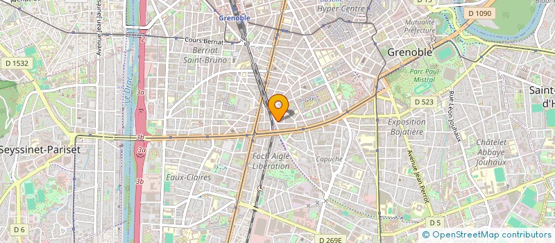 localisation de l'entreprise CENTRE DERMATOLOGIQUE ESTHETIQUE & LASER DES DOCTEURS GRAL ET PERRILLAT à GRENOBLE