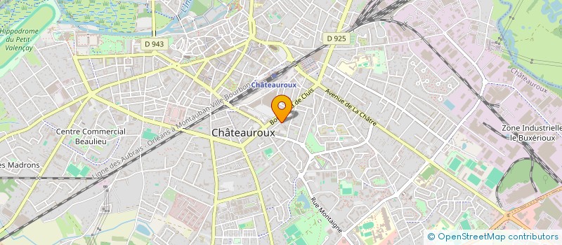 localisation de l'entreprise CENTRE DES ART DANSES  CHATEAUROUX