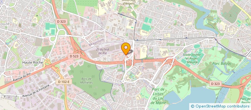 localisation de l'entreprise CENTRE DES JEUNES DIRIGEANT D'ANGERS à ANGERS