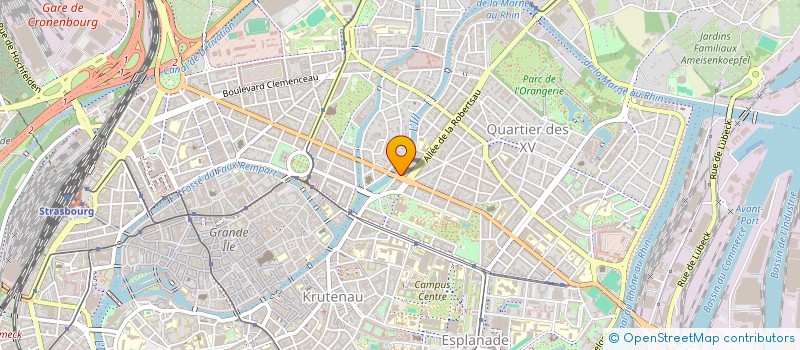 localisation de l'entreprise CENTRE DES JEUNES DIRIGEANTS D'ENTREPRISE D'ALSACE à STRASBOURG