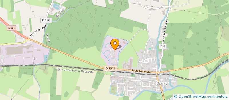 localisation de l'entreprise CENTRE DES JEUNES DIRIGEANTS D'ENTREPRISE DES ARDENNES  DOUZY