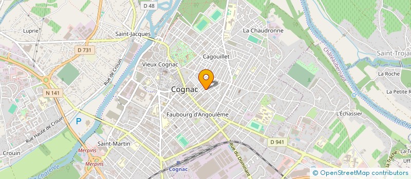 localisation de l'entreprise CENTRE DES JEUNES DIRIGEANTS DE COGNAC (SECTION DE COGNAC) à COGNAC