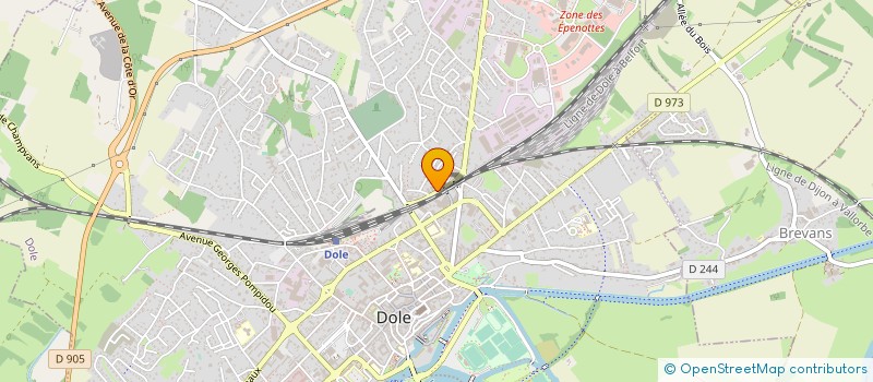 localisation de l'entreprise CENTRE DEVELOPPEMENT ETUDES ET CONSEIL à DOLE