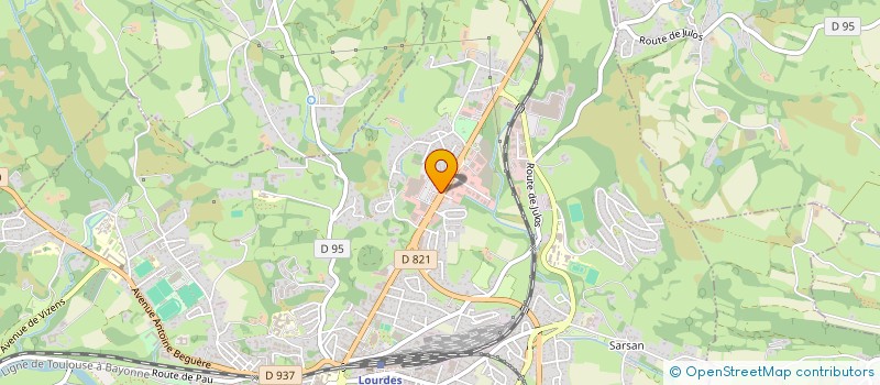 localisation de l'entreprise CENTRE DISTRIBUTEUR LOURDES  LOURDES