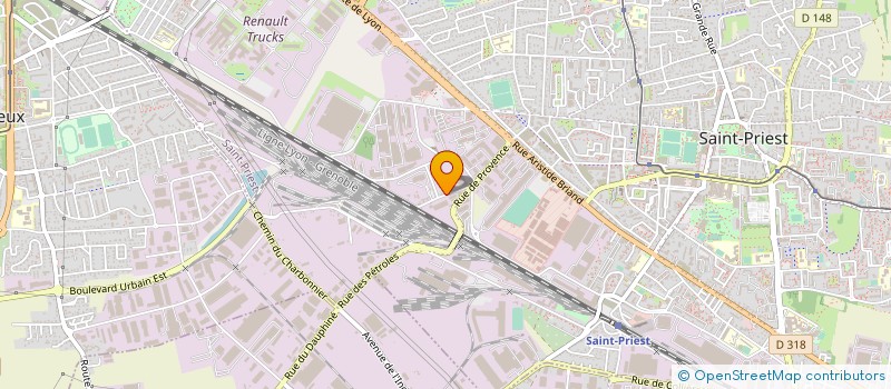 localisation de l'entreprise CENTRE DISTRIBUTION AUTO LYONNAIS à SAINT-PRIEST