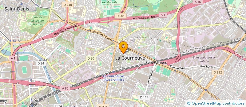 localisation de l'entreprise CENTRE DRAMATIQUE DE LA COURNEUVE à LA COURNEUVE