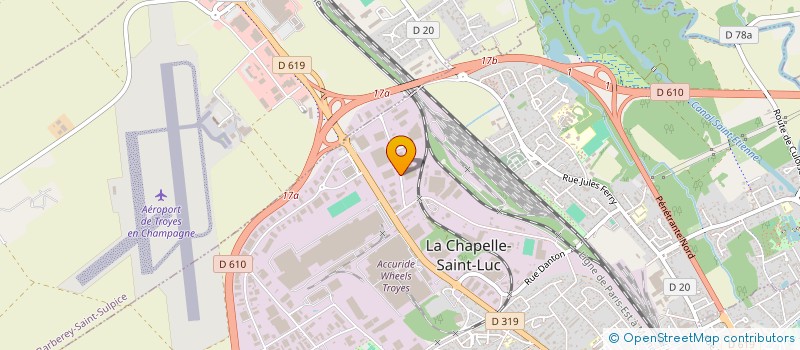 localisation de l'entreprise CENTRE DU CONTROLE TECHNIQUE DE L'AUBE à LA CHAPELLE-SAINT-LUC