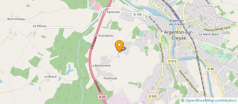 localisation de l'entreprise CENTRE ELEC à ARGENTON-SUR-CREUSE