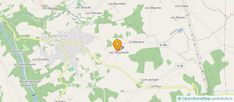 localisation de l'entreprise CENTRE ELEVAGE RECHERCHE ETIENNE BRUNET à BADECON-LE-PIN