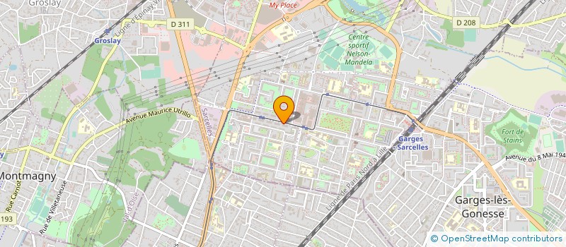 localisation de l'entreprise CENTRE ENSEIGNEMENT 2000-ORGANISME PRIVE  SARCELLES