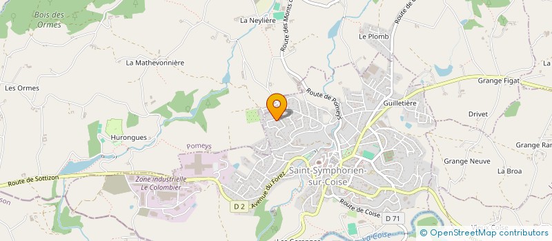 localisation de l'entreprise CENTRE ENVIRONNEMENT ET DEVELOPPEMENT DURABLE DES MONTS DU LYONNAIS  POMEYS