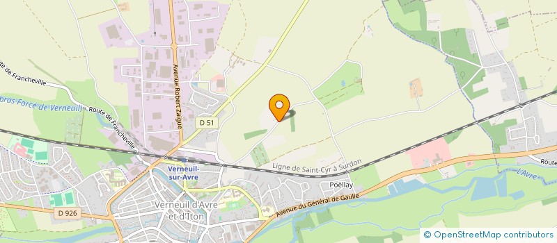 localisation de l'entreprise CENTRE EQUESTRE DE BEAU LIEU  VERNEUIL D'AVRE ET D'ITON