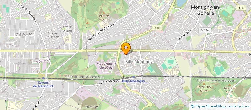 localisation de l'entreprise CENTRE EQUESTRE DE FRELINGHIEN à BILLY MONTIGNY