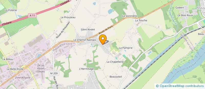 localisation de l'entreprise CENTRE EQUESTRE DE LA HILLIERE  THOUARE-SUR-LOIRE