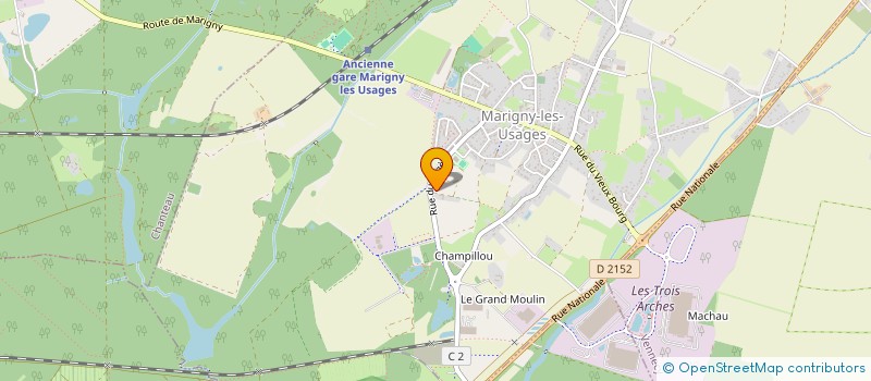 localisation de l'entreprise CENTRE EQUESTRE DE LUGERE à MARIGNY-LES-USAGES
