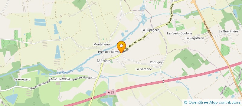 localisation de l'entreprise CENTRE EQUESTRE DE MEHERS  MEHERS