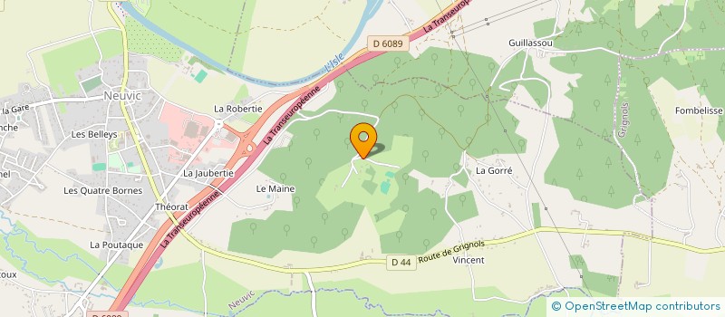 localisation de l'entreprise CENTRE EQUESTRE DE NEUVIC  NEUVIC