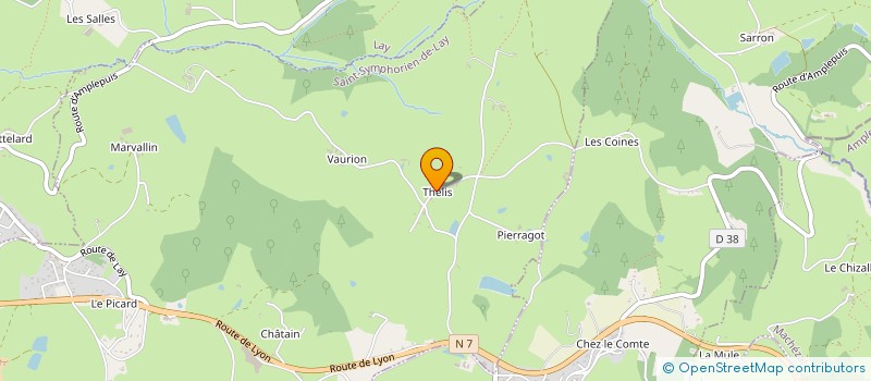 localisation de l'entreprise CENTRE EQUESTRE DE THELIS  SAINT-SYMPHORIEN-DE-LAY