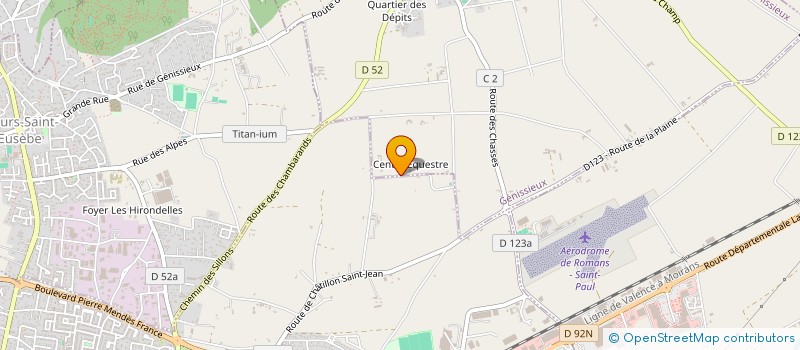 localisation de l'entreprise CENTRE EQUESTRE DES CHASSES à GENISSIEUX