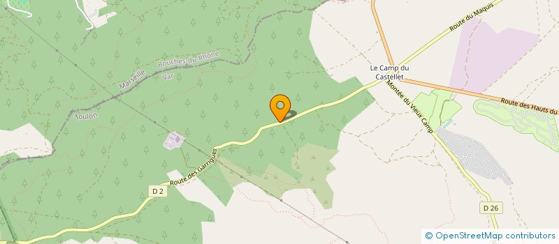 localisation de l'entreprise CENTRE EQUESTRE DES GARRIGUES à LE CASTELLET