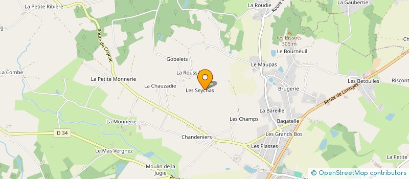 localisation de l'entreprise CENTRE EQUESTRE DES SEYCHAS - EARL à SEREILHAC