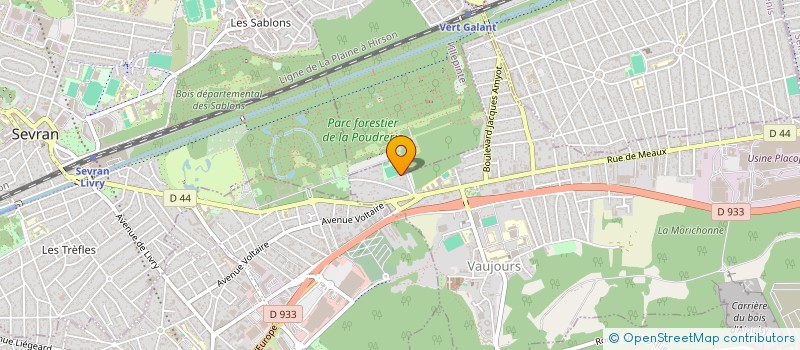localisation de l'entreprise CENTRE EQUESTRE DU PARC DE LA POUDRERIE à VAUJOURS