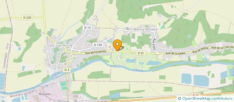 localisation de l'entreprise CENTRE EQUESTRE DU RELAIS DE POSTE  BERNY-RIVIERE