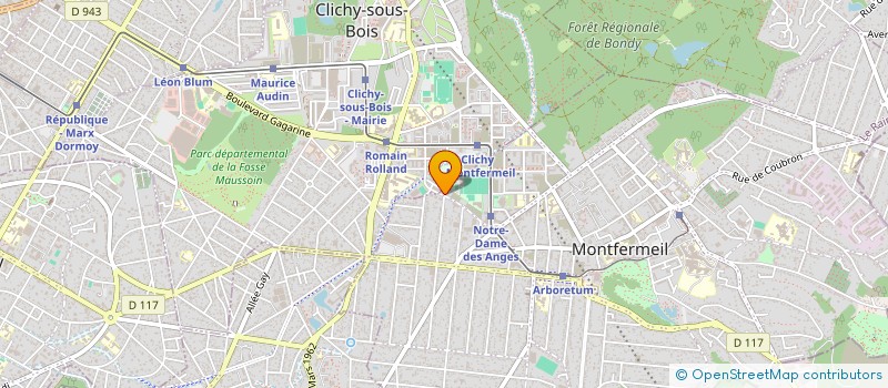 localisation de l'entreprise CENTRE EQUESTRE PARC DE MONTFERMEIL  MONTFERMEIL