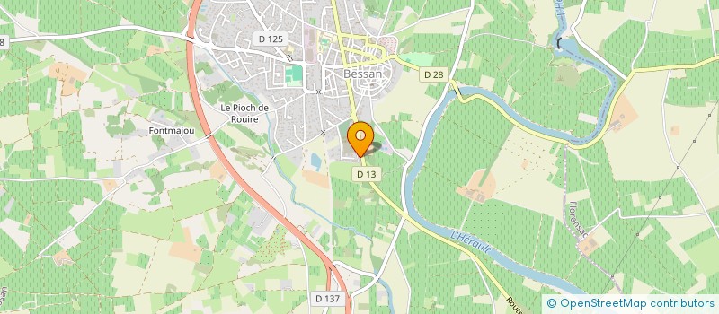 localisation de l'entreprise CENTRE EQUESTRE PONEY CLUB STE MATHIEU  BESSAN