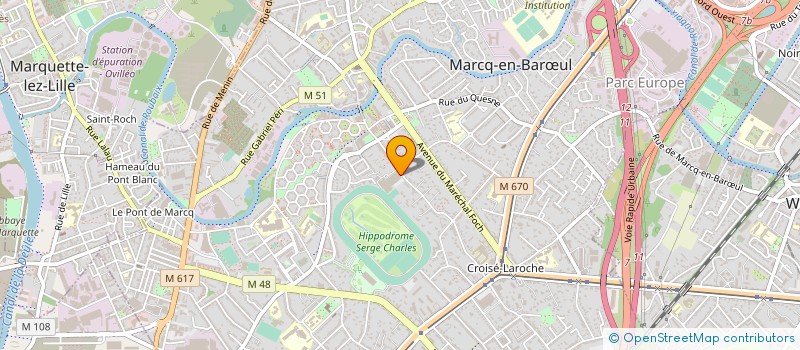 localisation de l'entreprise CENTRE EQUESTRE REGIONAL RENE DUJARDIN  MARCQ-EN-BARUL