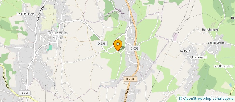 localisation de l'entreprise CENTRE EST à CREUZIER-LE-VIEUX