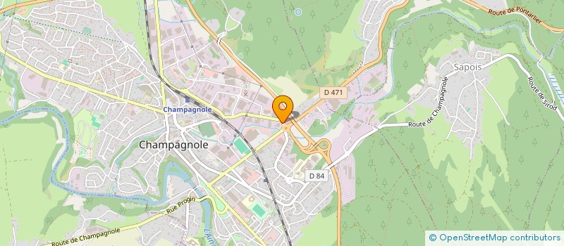 localisation de l'entreprise CENTRE EST MANUTENTION à CHAMPAGNOLE