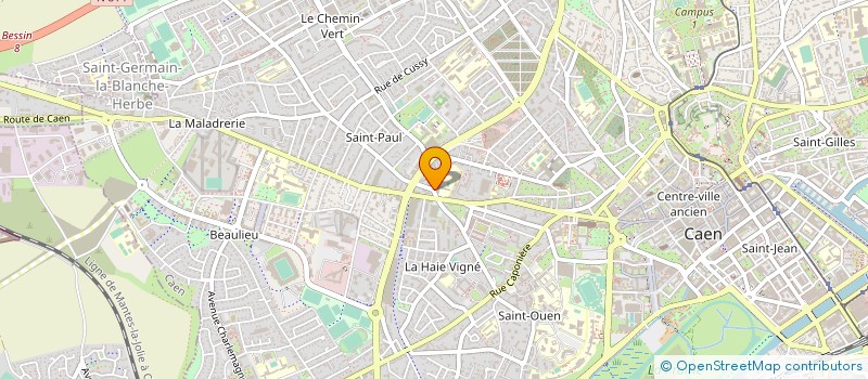 localisation de l'entreprise CENTRE ETUDE APPLICATION HAUTE TECHNOLO à CAEN