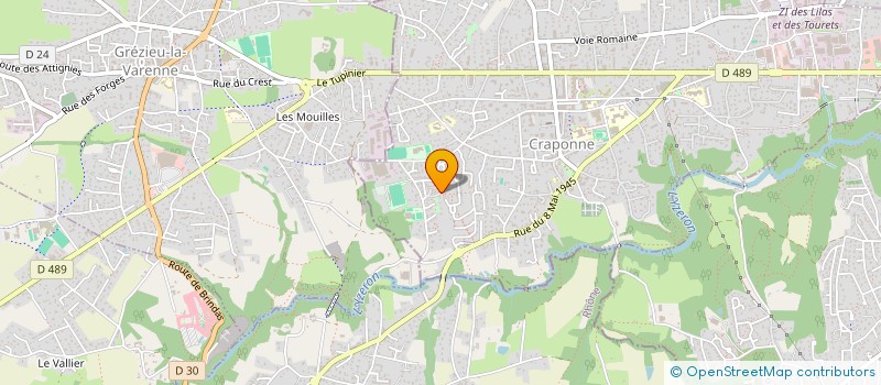 localisation de l'entreprise CENTRE ETUDE RECHERCHE MINERAUX  CRAPONNE