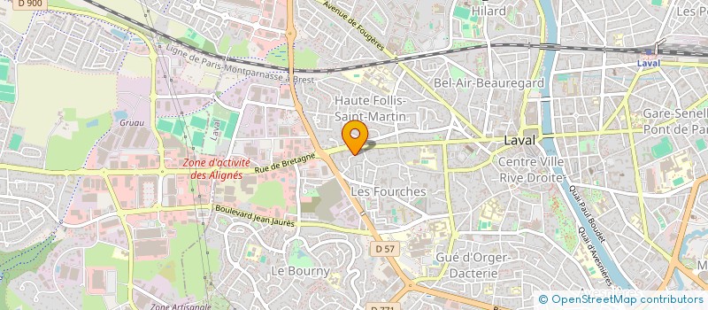localisation de l'entreprise CENTRE ETUDES ACTION SOCIALE DE MAYENNE à LAVAL