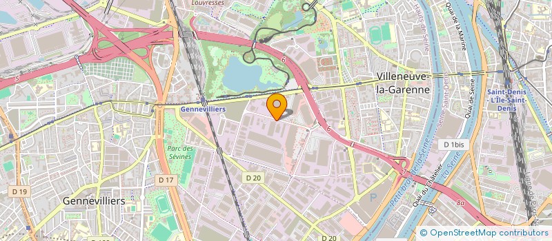 localisation de l'entreprise CENTRE ETUDES TECHNIQUES ET INVENTIONS  GENNEVILLIERS