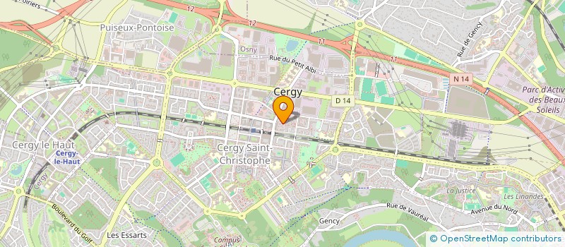 localisation de l'entreprise CENTRE EUROPEEN DE LANGUE ET CIVILISATION  ARABES (ASSOCIATION LINGUISTIQUE ET SOCIOCULTURELLE)  CERGY