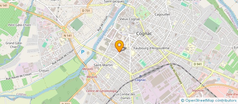 localisation de l'entreprise CENTRE EUROPEEN DE SERVICES à COGNAC