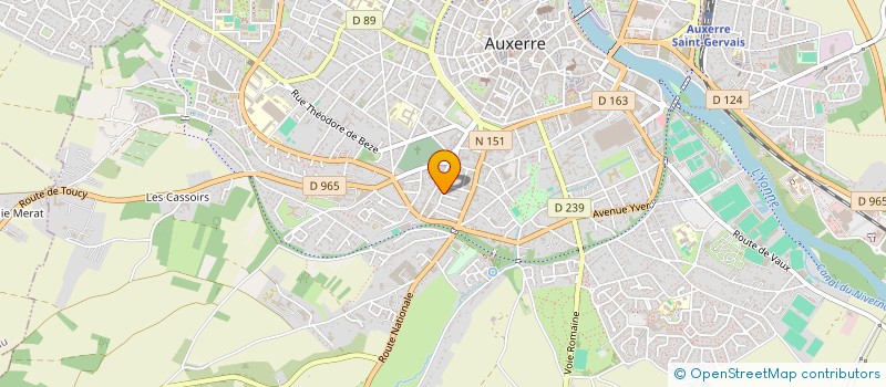 localisation de l'entreprise CENTRE EUROPEEN ETHNOPSYCHIATRIQUE POUR L'YONNE à AUXERRE