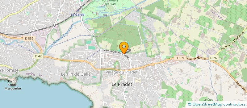 localisation de l'entreprise CENTRE EUROPEEN POUR LA JEUNESSE CLUB 7  LE PRADET