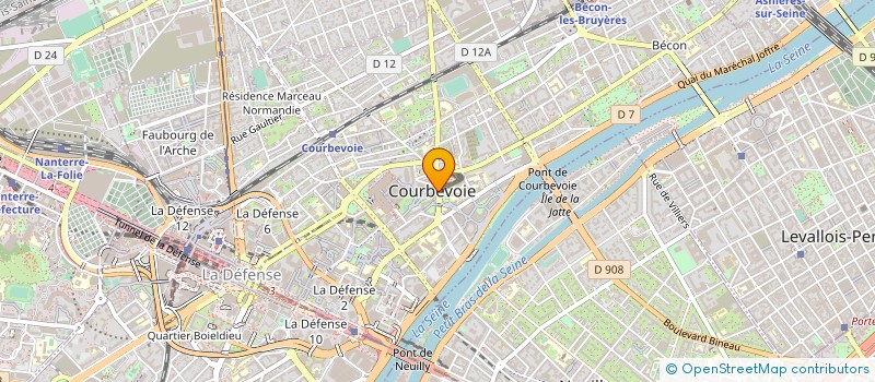 localisation de l'entreprise CENTRE EVENEMENTIEL ET CULTUREL à COURBEVOIE