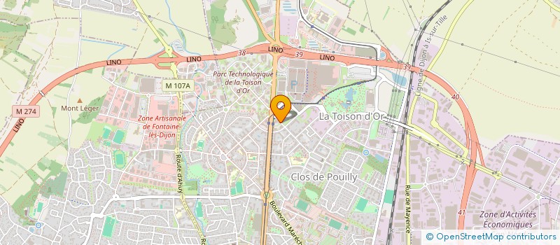 localisation de l'entreprise CENTRE EVIDENS à DIJON