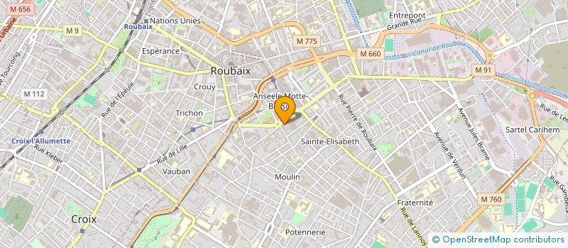localisation de l'entreprise CENTRE EXPERTISES G. COURCOL à ROUBAIX