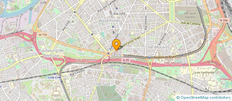 localisation de l'entreprise CENTRE FERON VRAU à LILLE