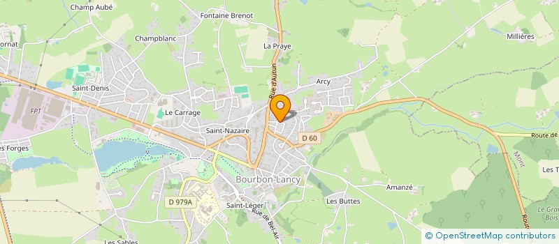 localisation de l'entreprise CENTRE FORMATION APPRENTIS AGRICOLES  BOURBON-LANCY