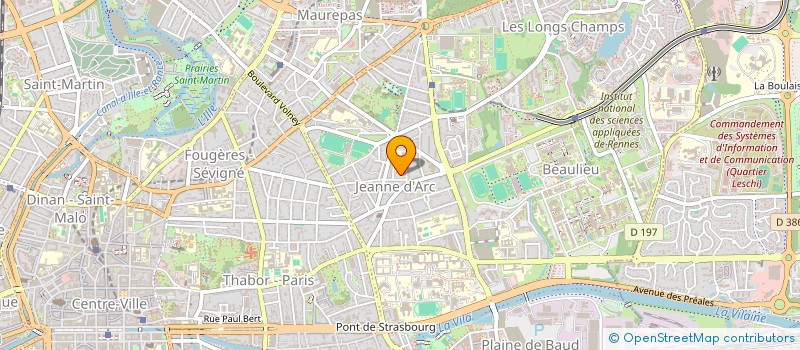 localisation de l'entreprise CENTRE FORMATION AREP JEANNE D'ARC  RENNES